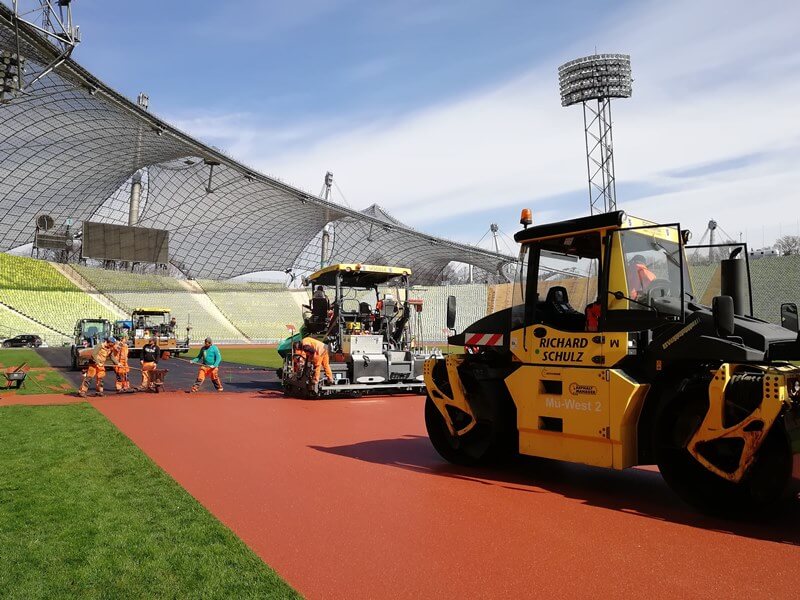 Farbasphalt Olympiastadium München Farbasphalt Olympiastadium München