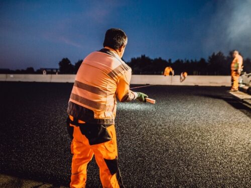 A3 Einbau Asphalt-Lärmschutzbelag