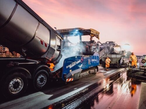 A3 Einbau Asphalt-Lärmschutzbelag