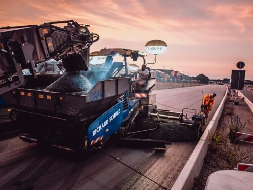 A3 Einbau Asphalt-Lärmschutzbelag